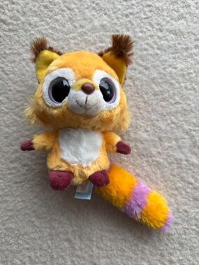 Yellow Orange Raccoon Plush